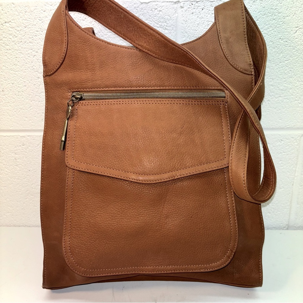 Fossil Tan Leather Shoulder Bag